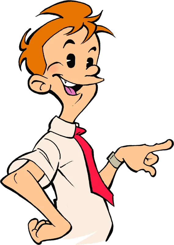 The student pointing